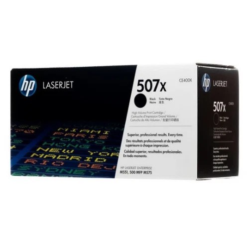 HP 507X (CE400X) High Yield Black Toner Genuine OEM Cartridge for HP LaserJet