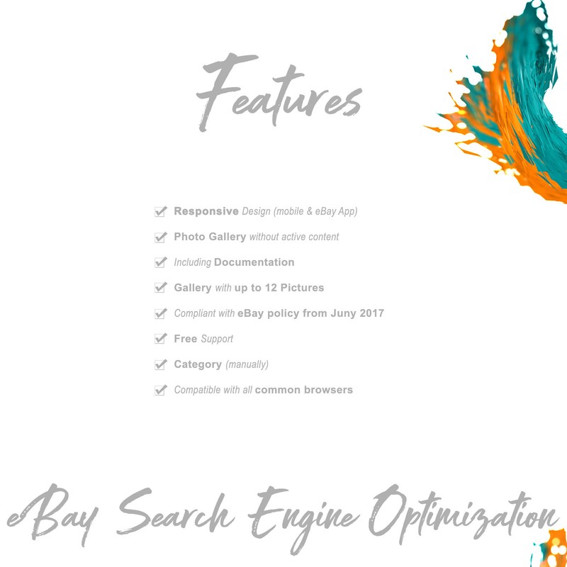 Professional Ebay Store Listing Template Package Full Dynamic FREE LOGO & BANNER gallery