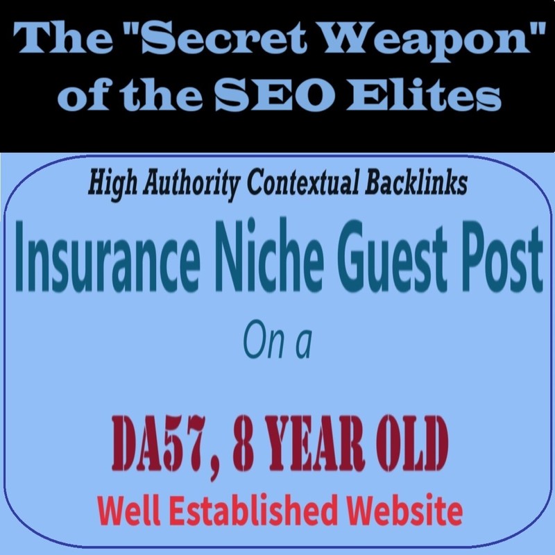 Premium SEO Guest Post on my DA50+ Insurance Blog with Dofollow backlink