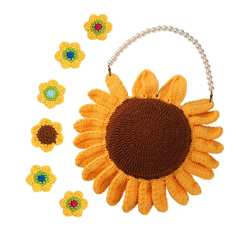 Flower Handbag Crochet Set Crochet Tortoises Set for Beginner Kid Adult