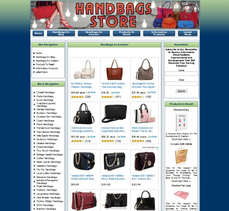 DESIGNER COACH HANDBAG PURSE STORE - Premium Affiliate Website Business For Sale gallery