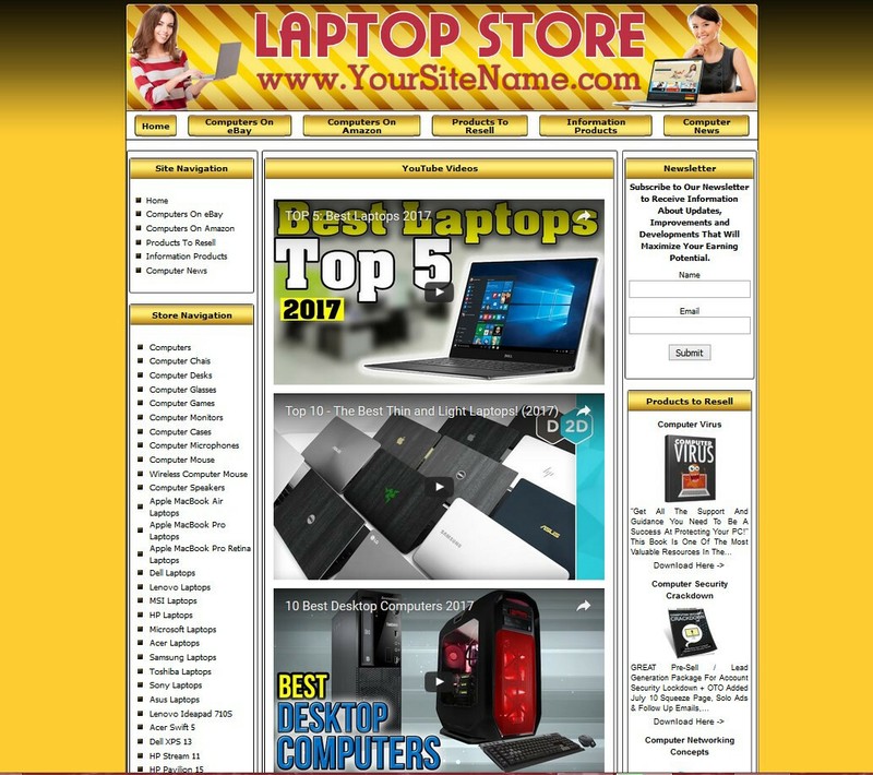 ULTRABOOKS LAPTOPS STORE – PROFESSIONALLY DESIGNED AFFILIATE WEBSITE FOR SALE