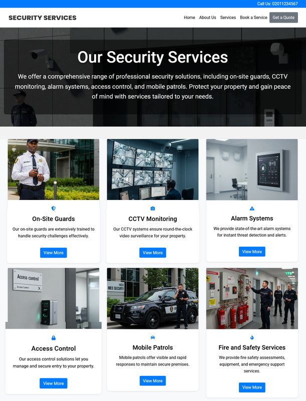 Security Services Business Website for sale | Ready-to-Use Professional Platform gallery