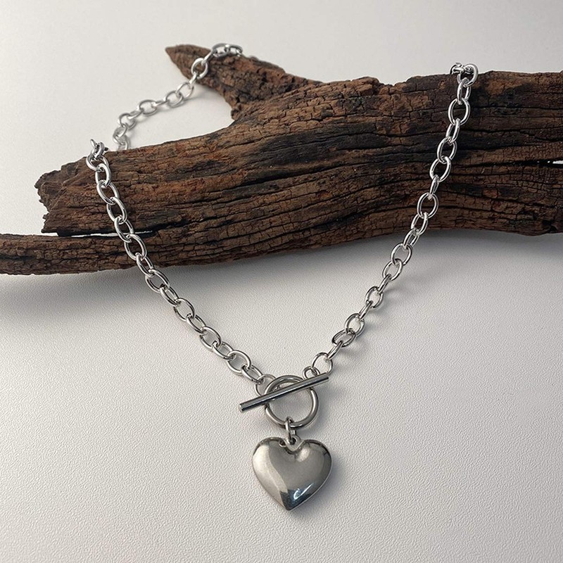 Chain Necklace for Women 18K White Gold Plated Chunky Cuban Chain Link Neckla... gallery