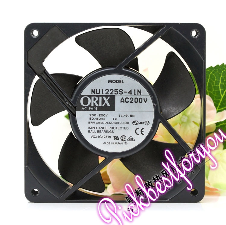 ORIX MU1225S-41N Aluminum frame AC fan AC200V 11.0/9.5W 120*120*25mm M4393 QL