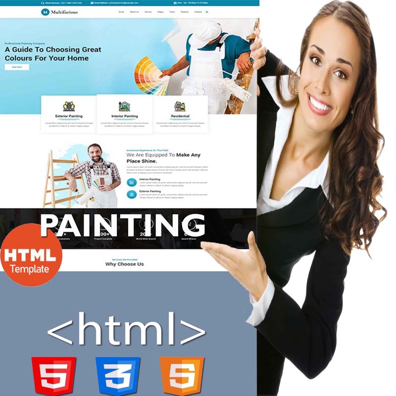 Painting | Full HTML Website Template - Bootstrap Responsive website