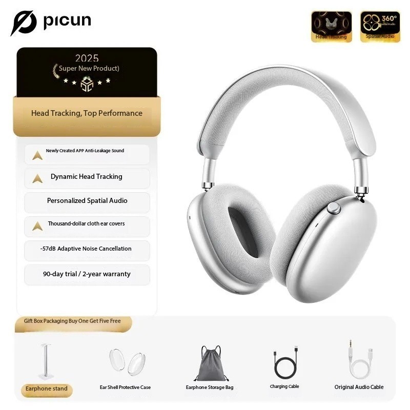 Pincun F8Pro Over-Ear Wireless Bluetooth Headphones, Suitable for Apple gallery