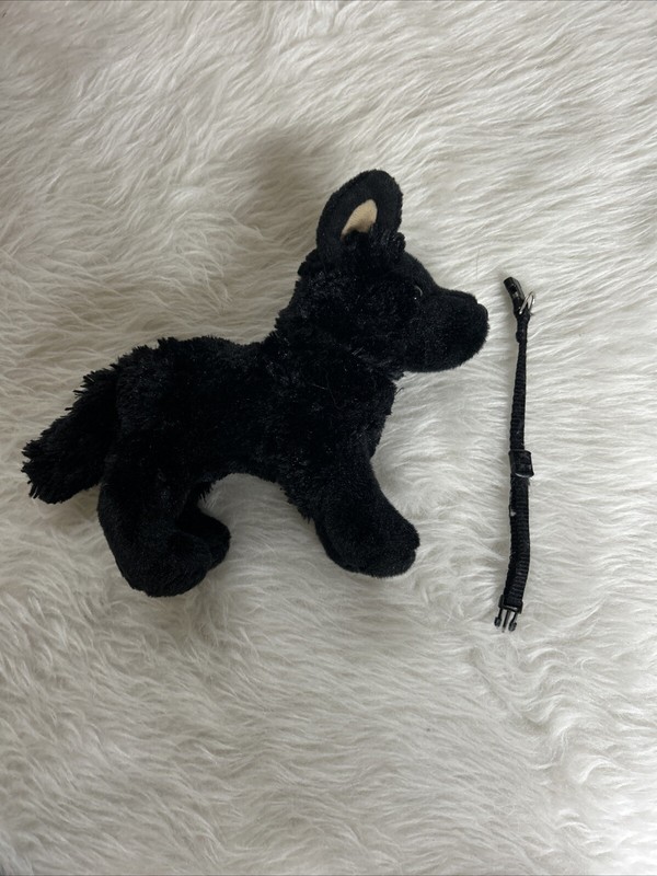 Harko 8" Black German Shepherd Plush Stuffed Animal Dog Douglas Toy With Collar gallery