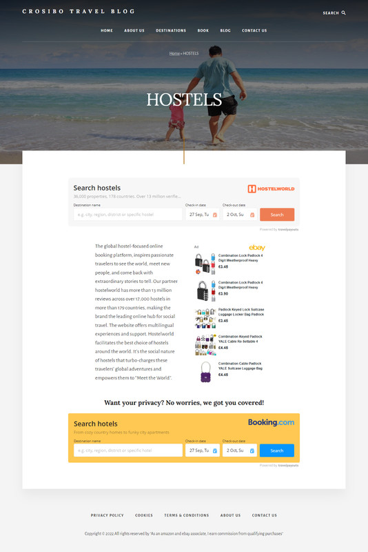 Special offer!-Ready Travel Website - Affiliate System- Ebay Partner & Affiliate gallery