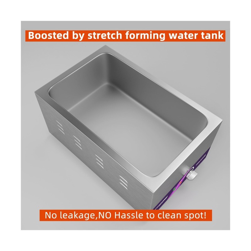 3-Pan 18L Commercial Food Warmer with Non-Leakage Stretch-Forming Water Tank ... gallery