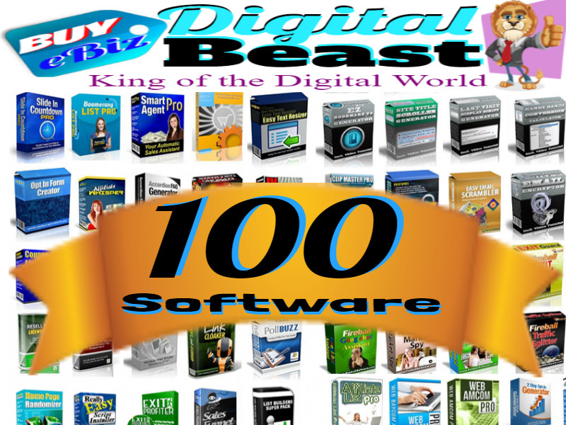 Computer Software Lot 100 Business Building Software w/FREE Month Master Hosting