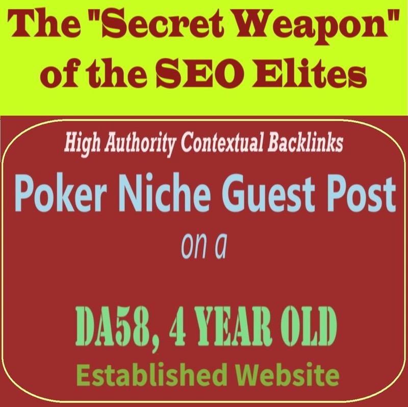 Premium SEO Guest Post on my DA50+ Poker Blog with Dofollow backlink