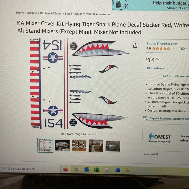 FBA EBAY Business Store Inventory Sale Kitchen Mixer decals with IP PICKUP only gallery