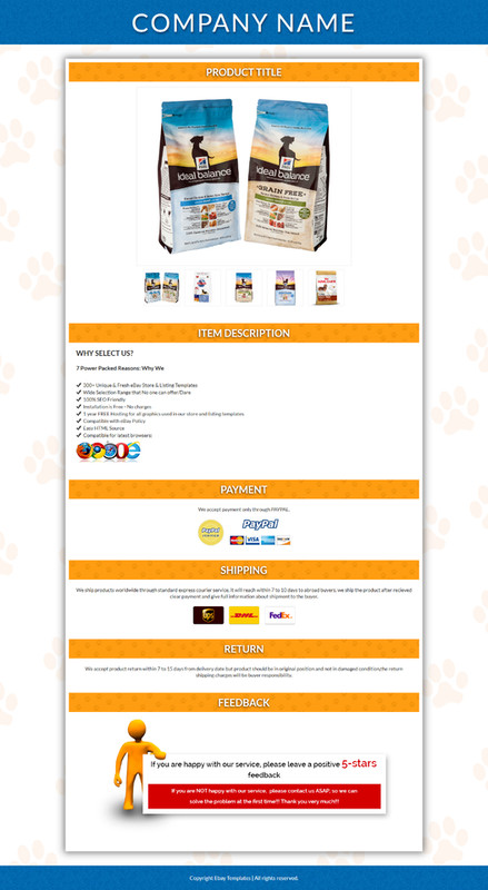 Template Listing eBay Mobile Responsive Design Professional 2019 HTTPS