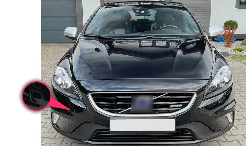 FIT TO VOLVO V40 R-DESIGN FRONT HOOK COVER BUMPER STOSSTANGE Haken-Abdeckung gallery