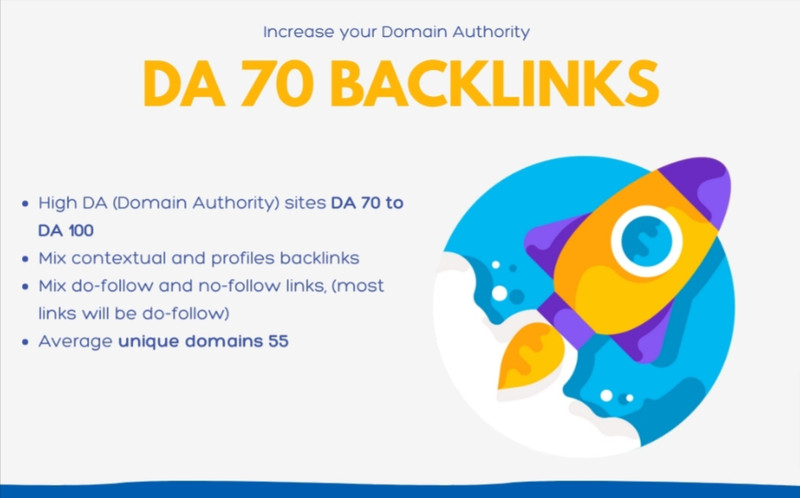100 High Domain-Authority SEO backlinks (DA 70 to DA 100) Link Building