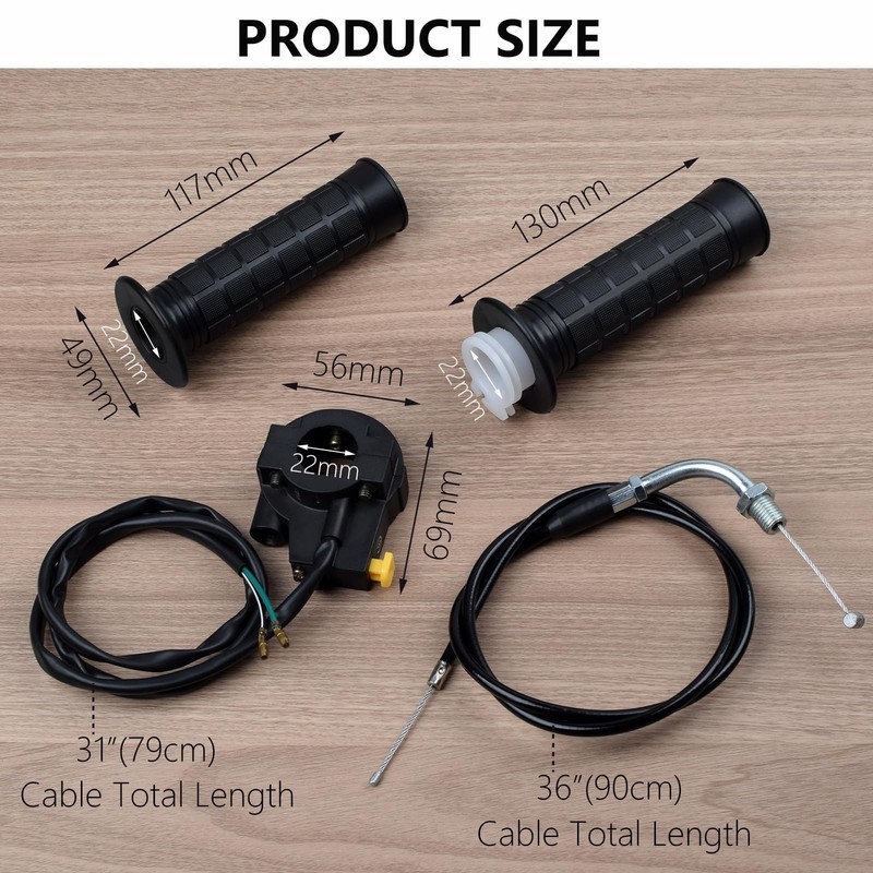 Throttle Cable Assembly Twist Throttle Handle Grip Kit for 7/8" 22mm Handleba... gallery