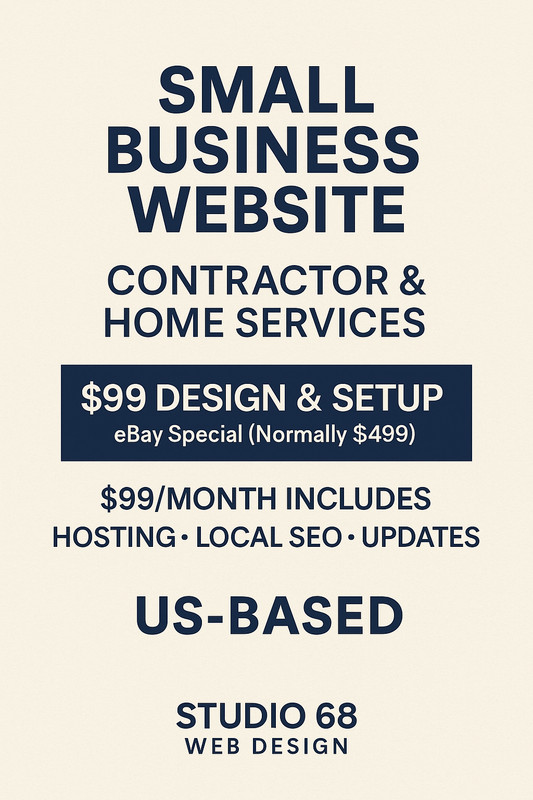 Contractor Website – $99 Design & Setup – US-Based – Hosting SEO Updates gallery