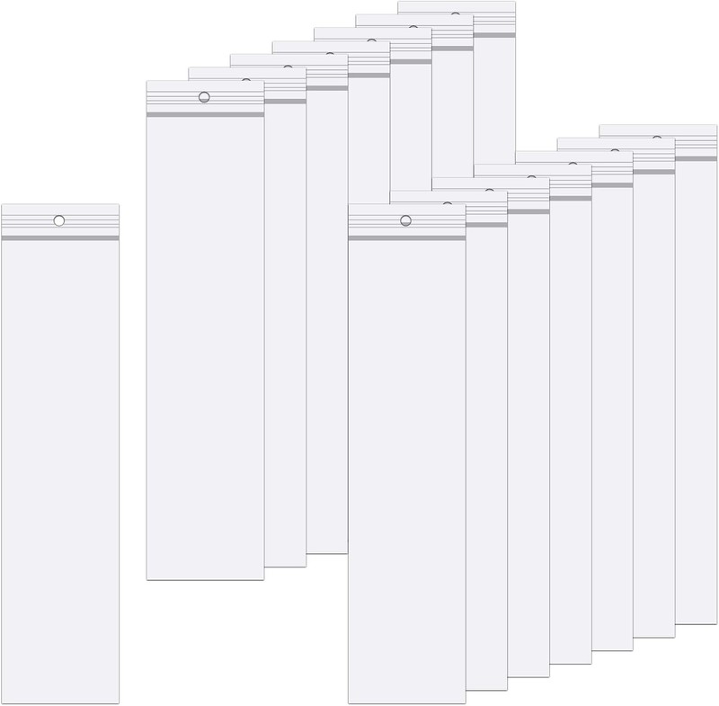 100 Clear Zipper Bags 2 x 8 Inch Resealable Plastic Poly Storage Jewelry Craft