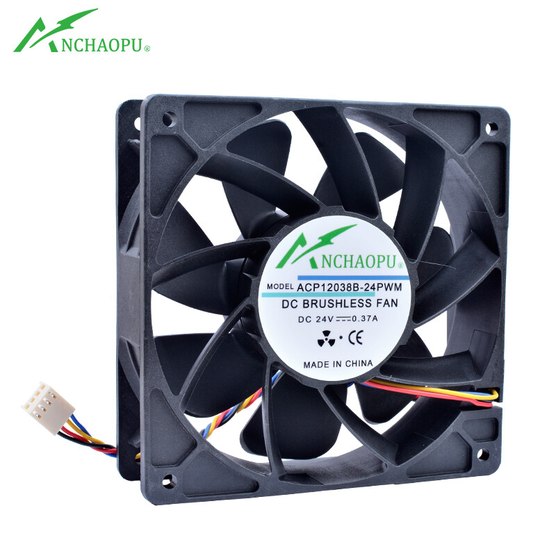ACP12038B-24PWM 120mm fan 12cm DC24V 0.37A Double ball 4 lines PWM cooling fan
