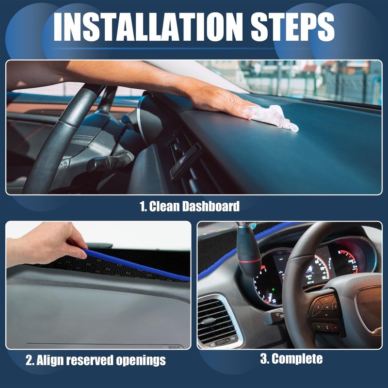 Dash Cover, Center Console Non-Slip Dashboard Carpet Mat for Dodge Durango 20... gallery