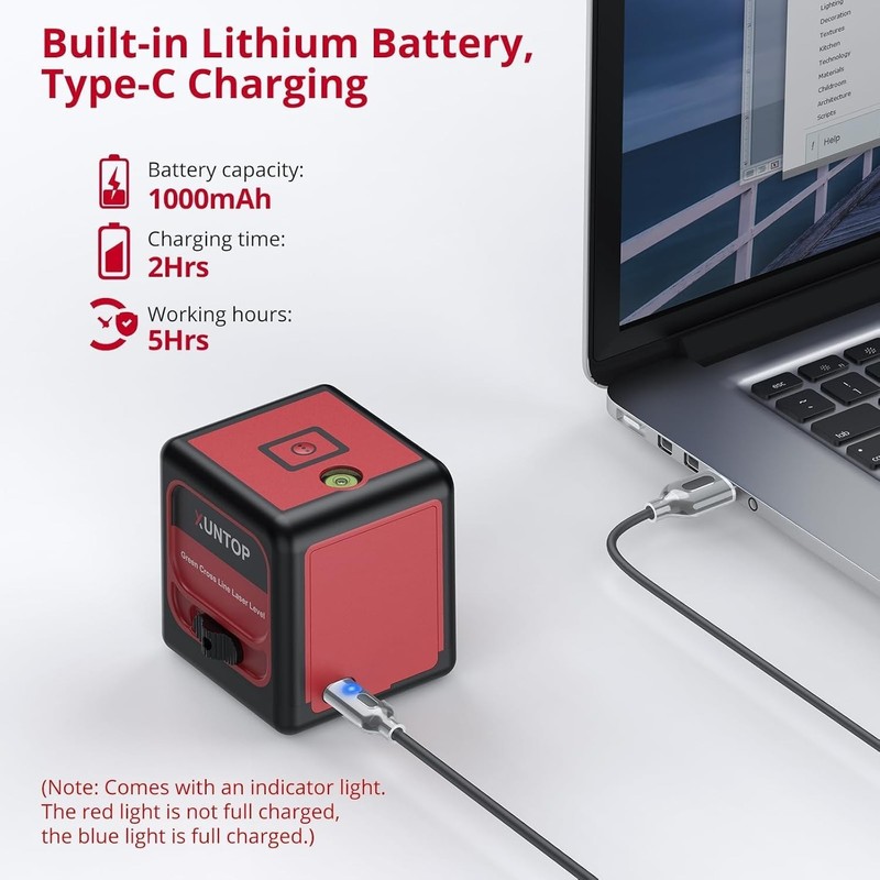 XUNTOP 100Ft Laser Level Self Leveling (±3°) with ±1.5mm/5m Accur gallery