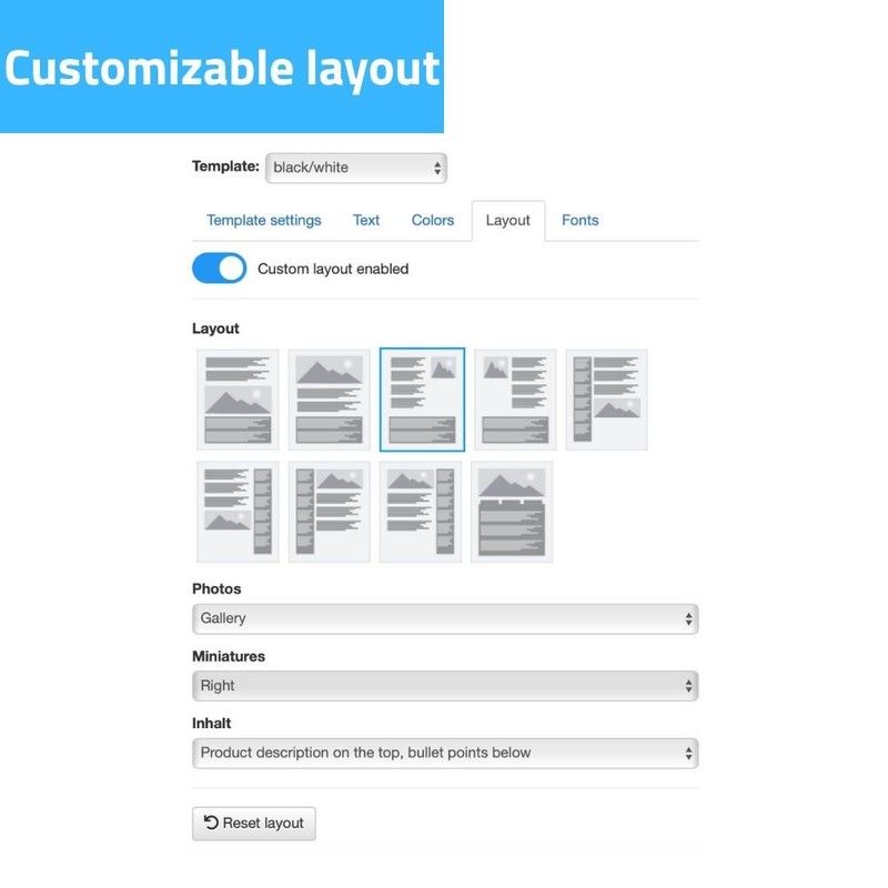 eBay Template - Responsive modern - brown - Mobile Optimized + Editor gallery