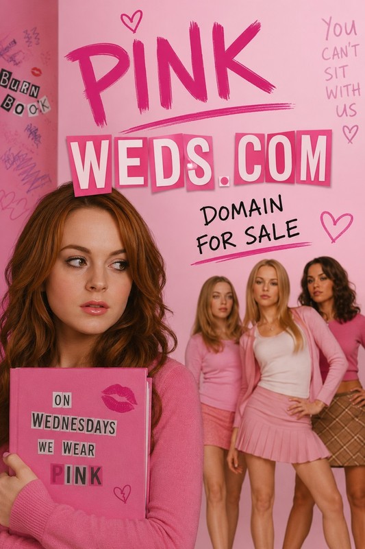 PINKWEDS.COM Domain Name Mean Girls Fan Pink Wednesday Fashion Business Designer