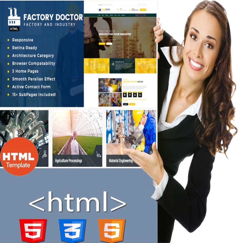 DOCTOR WEBSITE – Full HTML Website Template – Doctor Factory Industry website