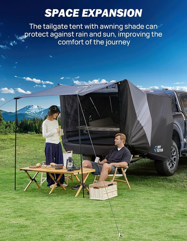 JOYTUTUS Truck Tent with Awning Full-Size Camper Shell gallery