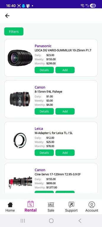 Equipment Rental Mobile app / (Android/iOS) gallery