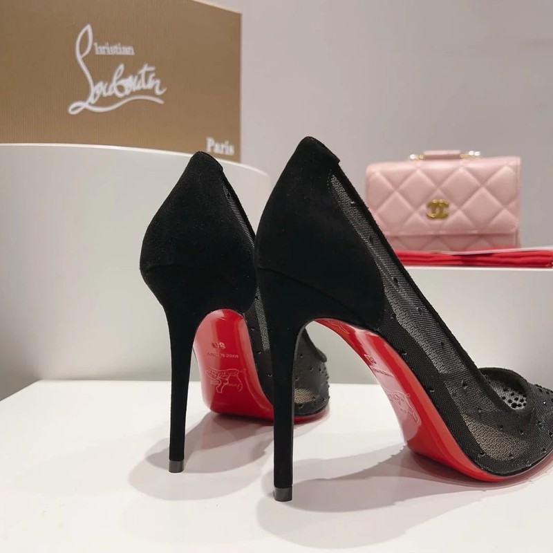 Follies Strass 100 mm Pumps - Mesh and strass - Black gallery