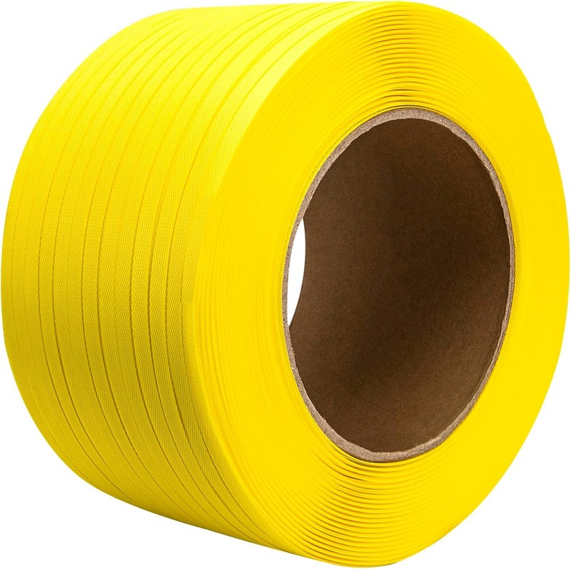 Poly Strapping Roll 1/2" x 3280' Yellow Packaging Banding 300lb Break Strength