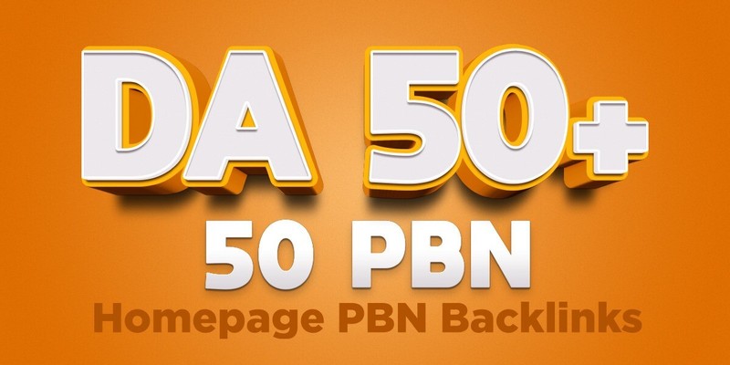 50 DA50 Plus PERMANENT Homepage PBN Backlinks